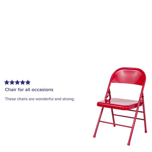 Red Metal Folding Chair