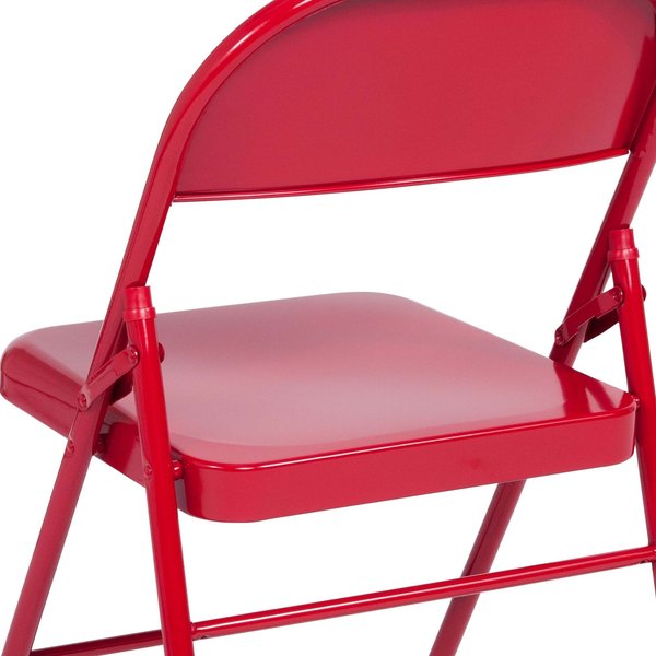Red Metal Folding Chair