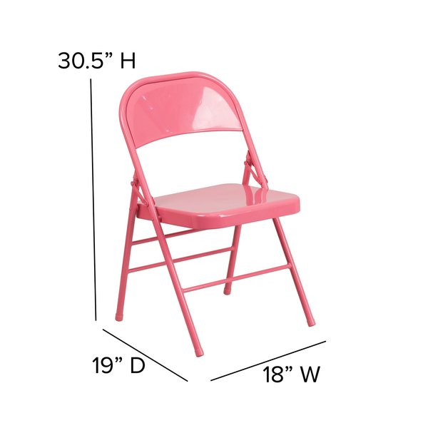 Bubblegum Pink Folding Chair