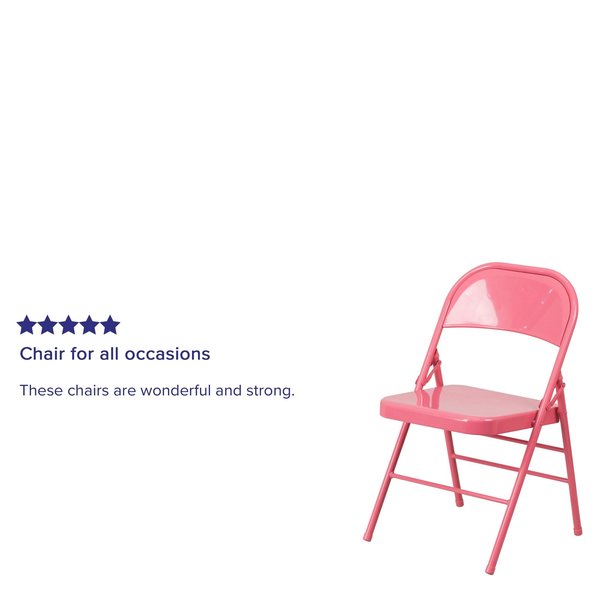 Bubblegum Pink Folding Chair
