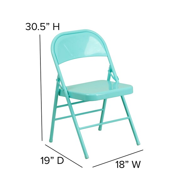 Tantalizing Teal Folding Chair