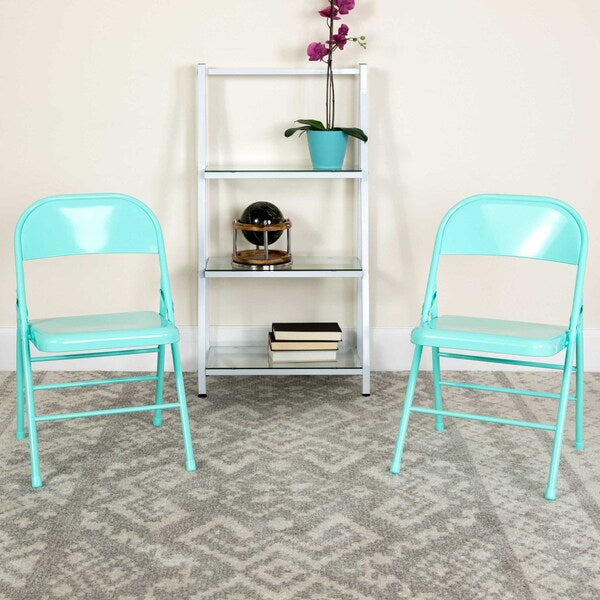 Tantalizing Teal Folding Chair