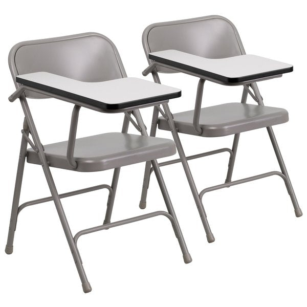 Premium Steel Folding Chair with Right Handed Tablet Arm