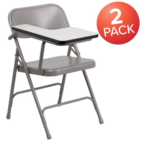 Premium Steel Folding Chair with Right Handed Tablet Arm