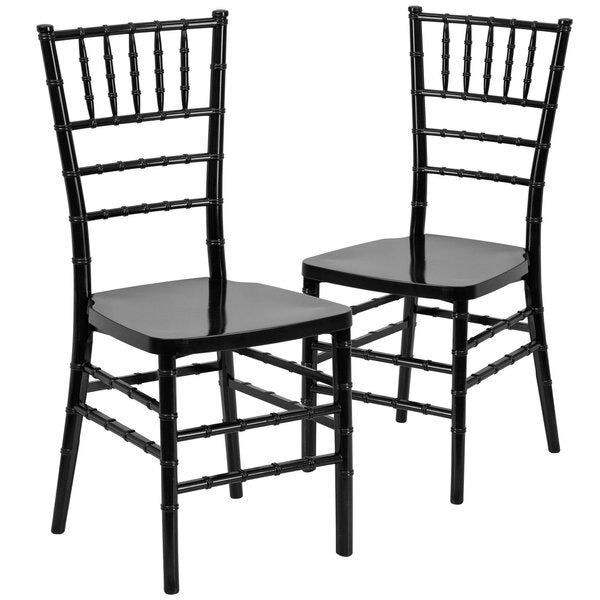 HERCULES PREMIUM Series Black Resin Stacking Chiavari Chair