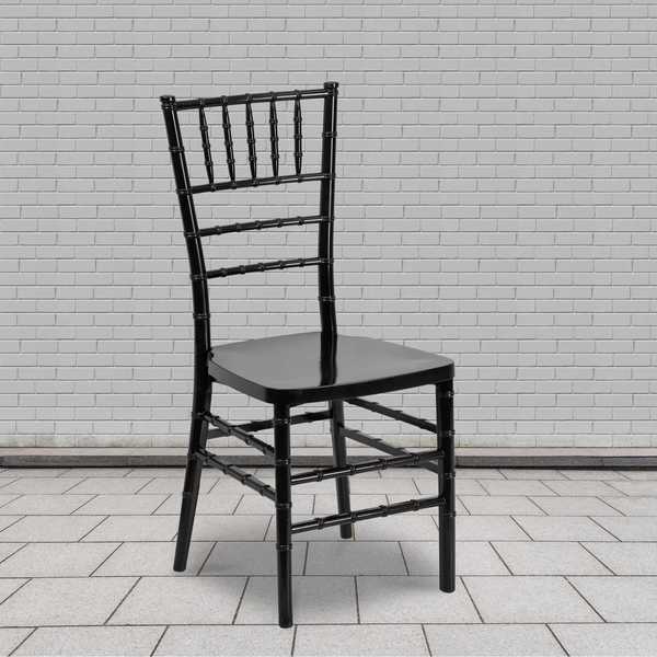 HERCULES PREMIUM Series Black Resin Stacking Chiavari Chair