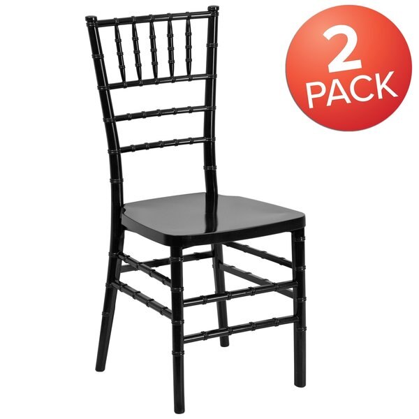 HERCULES PREMIUM Series Black Resin Stacking Chiavari Chair
