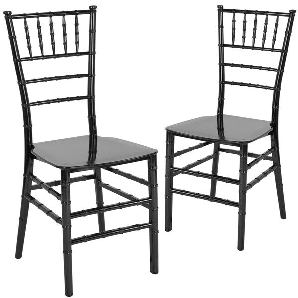 HERCULES Series Black Resin Stacking Chiavari Chair