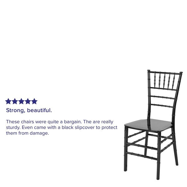 HERCULES Series Black Resin Stacking Chiavari Chair