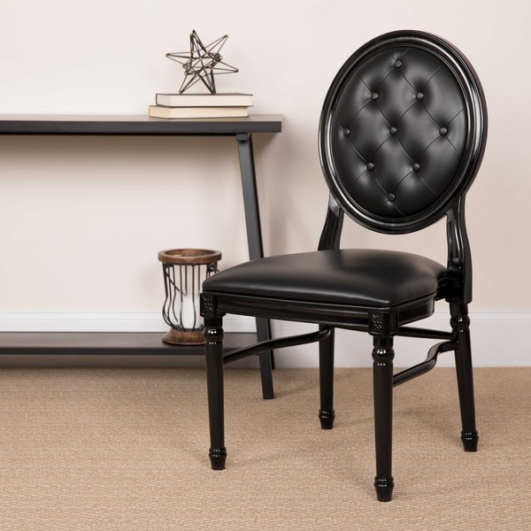 Tufted Black Dining Chair