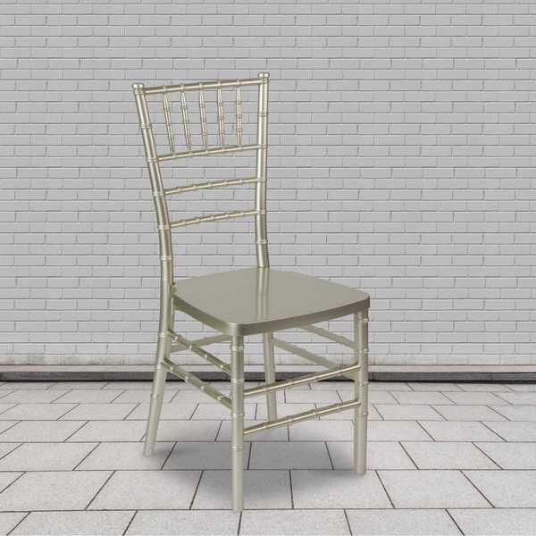 HERCULES PREMIUM Series Champagne Resin Stacking Chiavari Chair