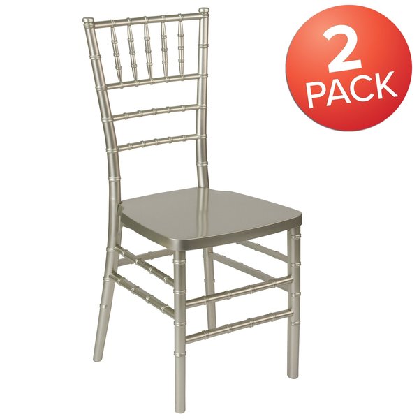 HERCULES PREMIUM Series Champagne Resin Stacking Chiavari Chair