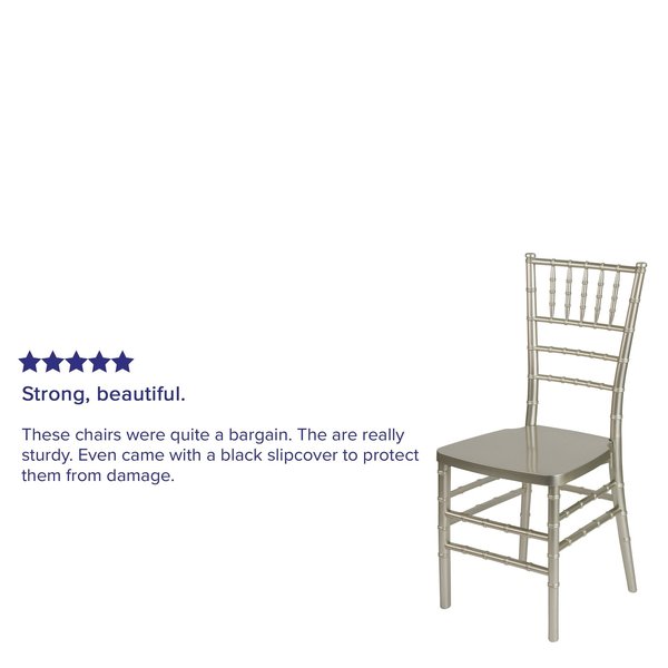 HERCULES PREMIUM Series Champagne Resin Stacking Chiavari Chair