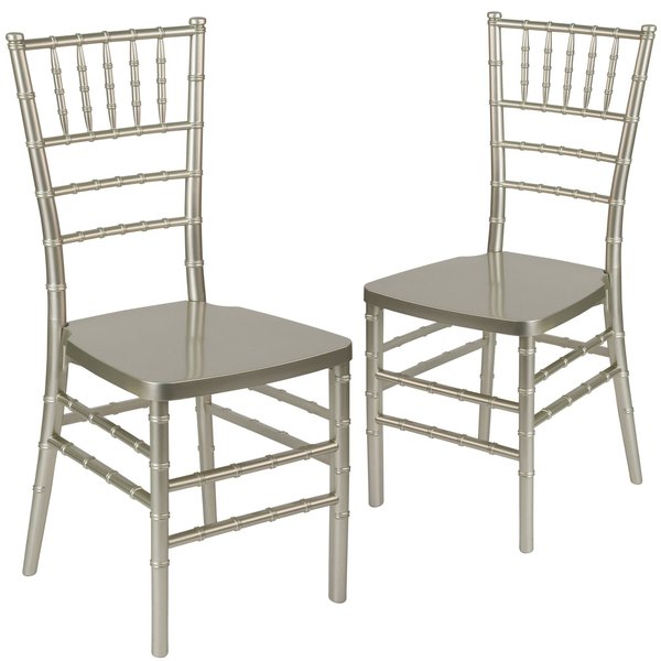 HERCULES PREMIUM Series Champagne Resin Stacking Chiavari Chair