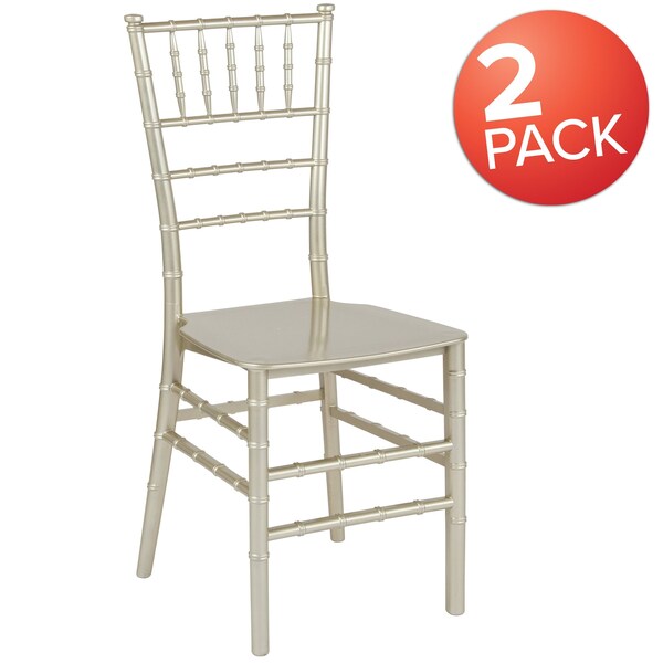 HERCULES Series Champagne Resin Stacking Chiavari Chair