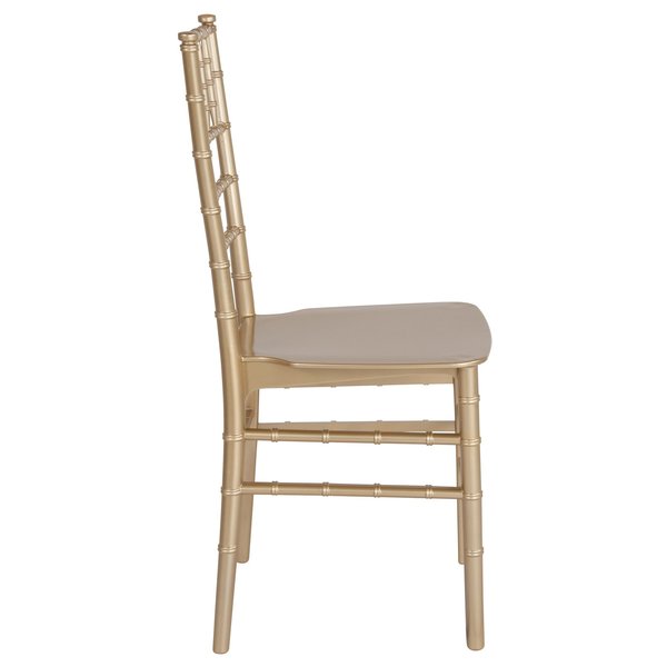 HERCULES Series Gold Resin Stacking Chiavari Chair