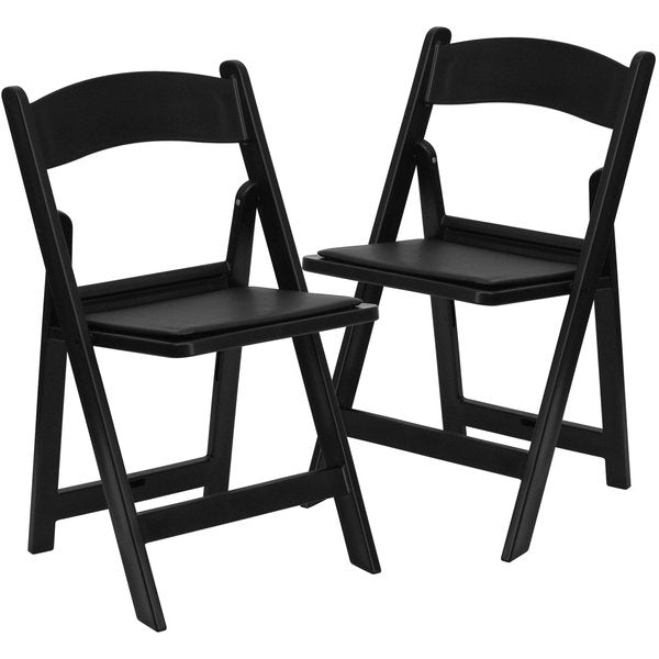 Black Resin Folding Chair