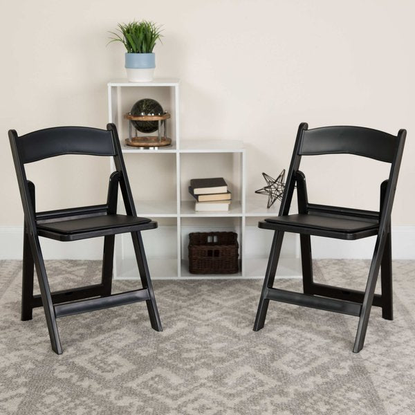 Black Resin Folding Chair