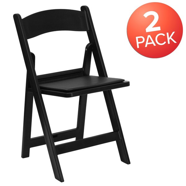Black Resin Folding Chair