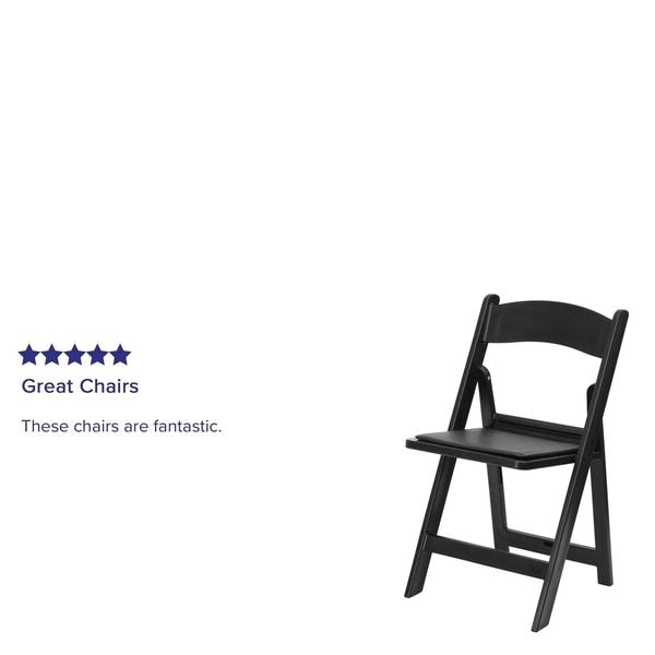 Black Resin Folding Chair