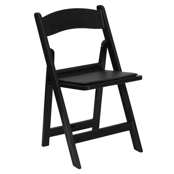 Black Resin Folding Chair