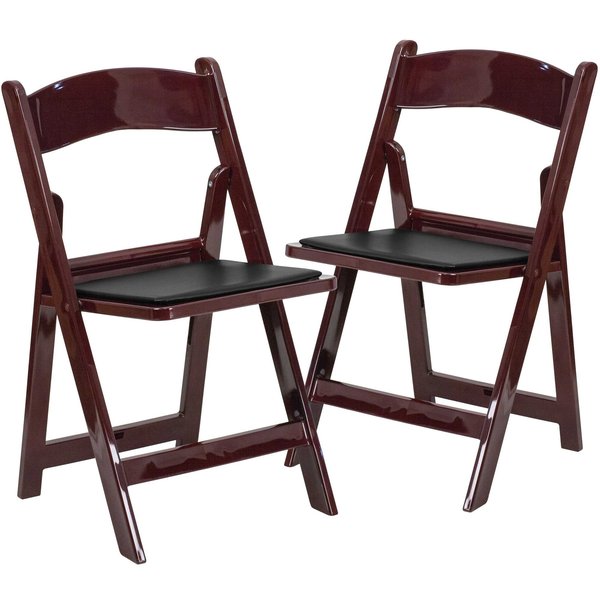 Mahogany Resin Folding Chair