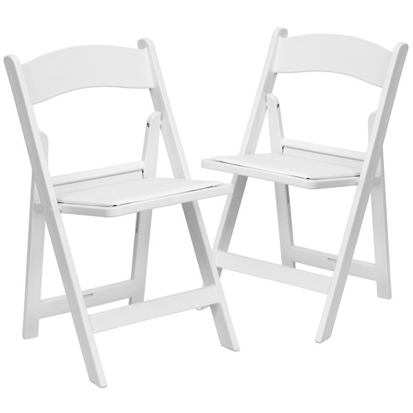 White Resin Folding Chair