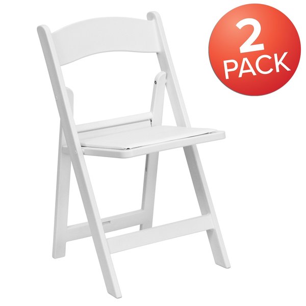 White Resin Folding Chair