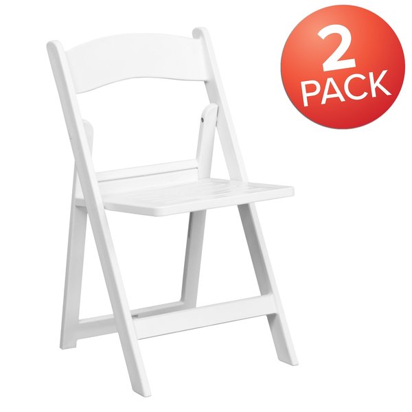 White Resin Folding Chair