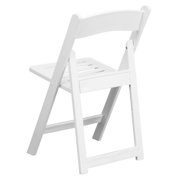 White Resin Folding Chair