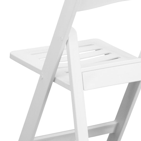 White Resin Folding Chair