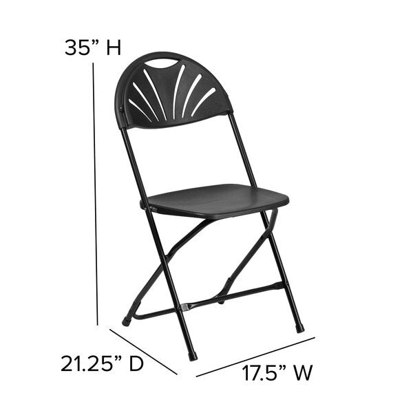 Black Plastic Folding Chair