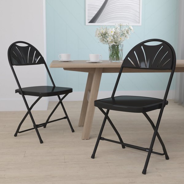 Black Plastic Folding Chair