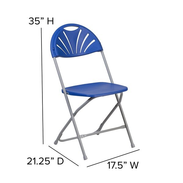 Blue Plastic Folding Chair