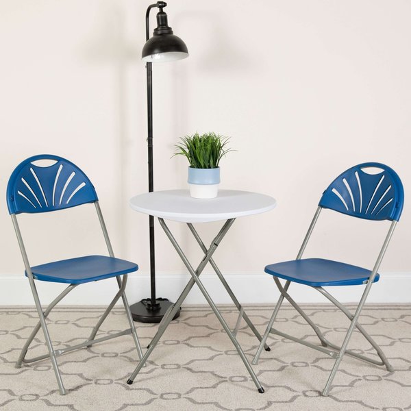 Blue Plastic Folding Chair