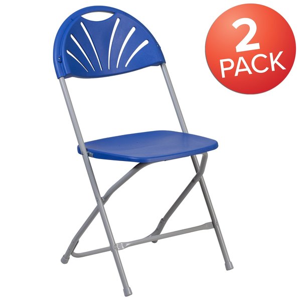Blue Plastic Folding Chair
