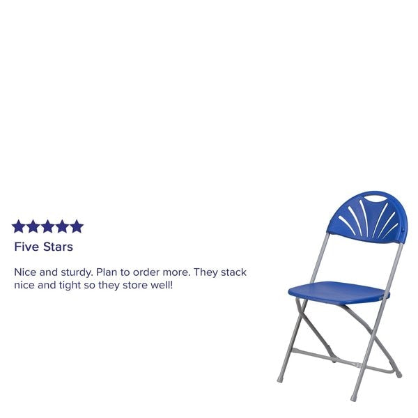 Blue Plastic Folding Chair