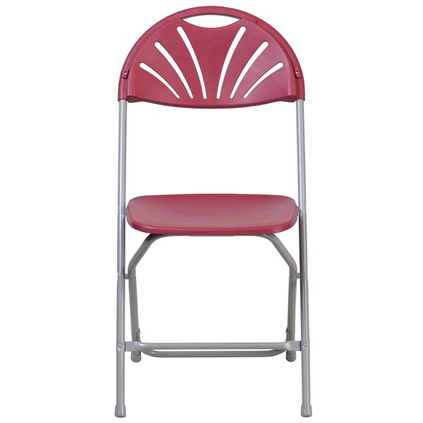 Burgundy Plastic Folding Chair