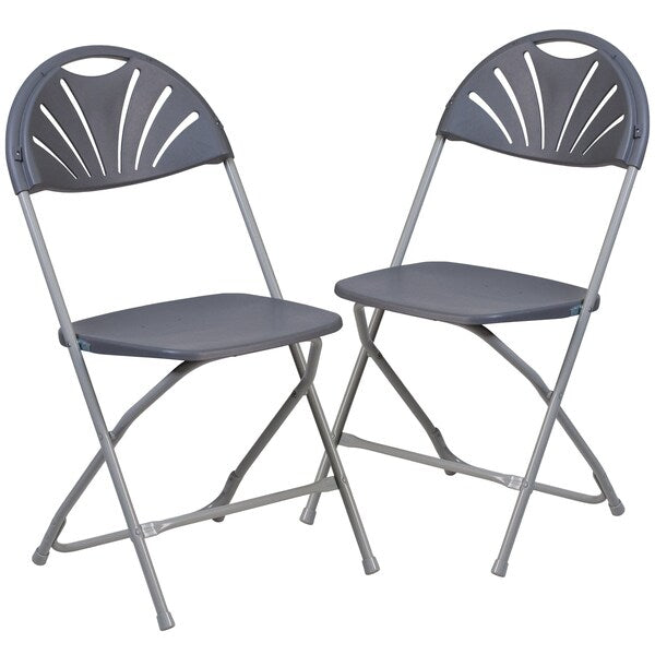 Charcoal Plastic Folding Chair