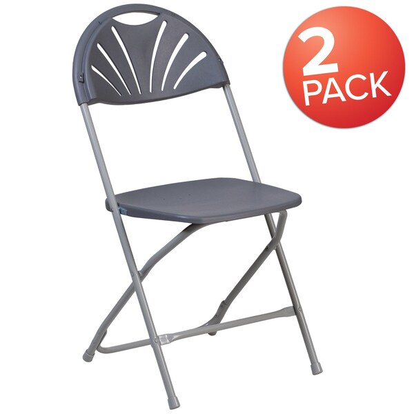 Charcoal Plastic Folding Chair
