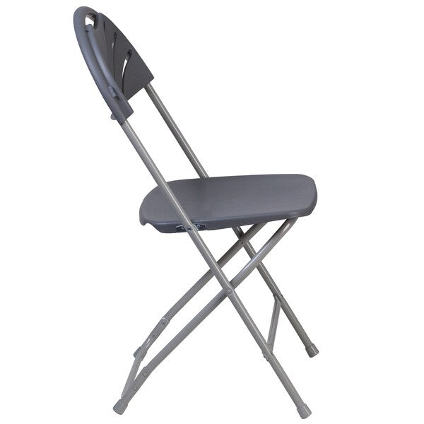 Charcoal Plastic Folding Chair