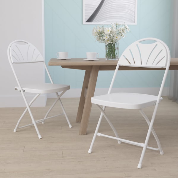 White Plastic Folding Chair