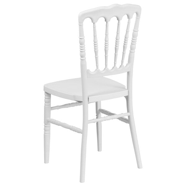HERCULES Series White Resin Stacking Napoleon Chair