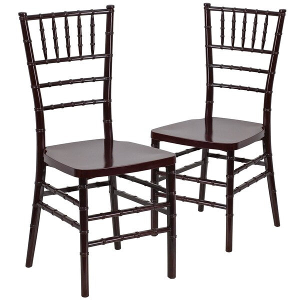 HERCULES PREMIUM Series Mahogany Resin Stacking Chiavari Chair