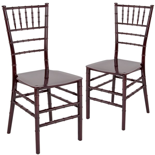 HERCULES Series Mahogany Resin Stacking Chiavari Chair