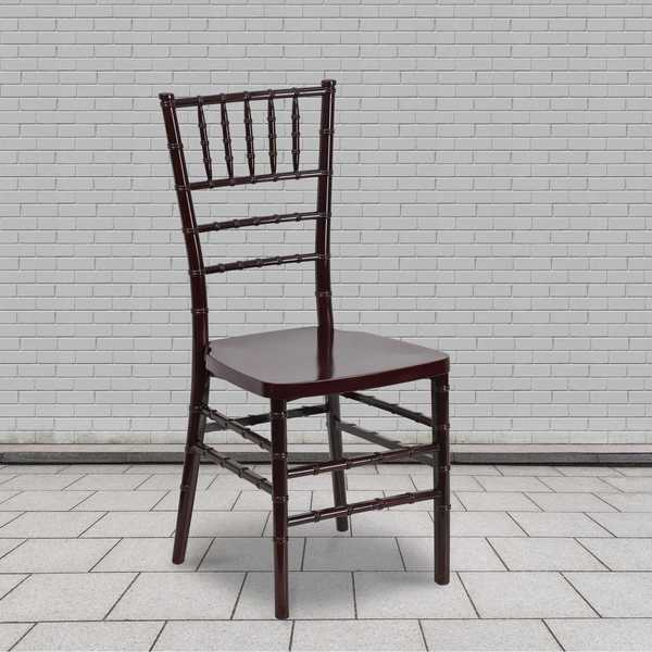 HERCULES Series Mahogany Resin Stacking Chiavari Chair