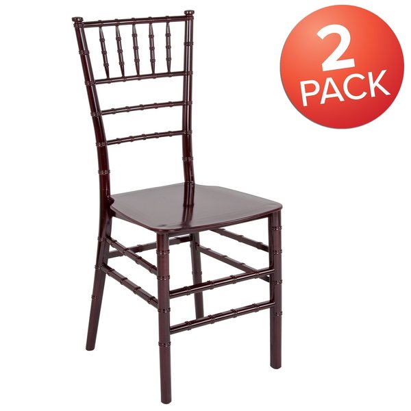 HERCULES Series Mahogany Resin Stacking Chiavari Chair