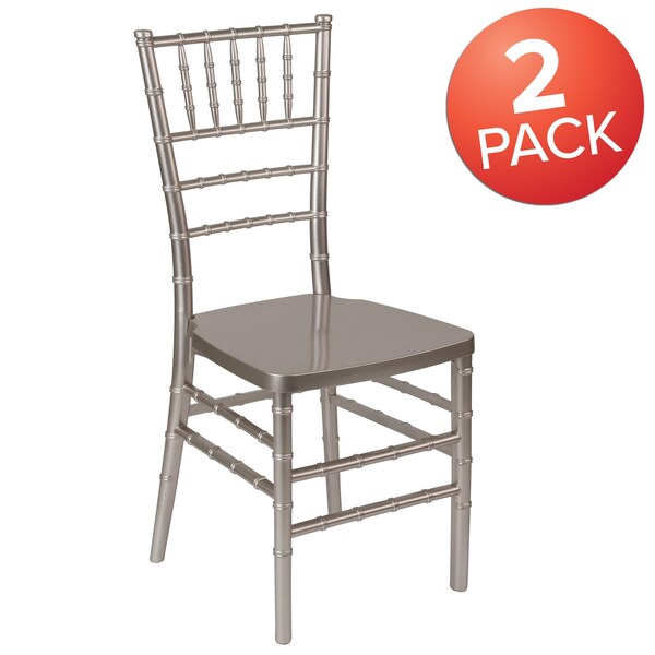 HERCULES PREMIUM Series Pewter Resin Stacking Chiavari Chair