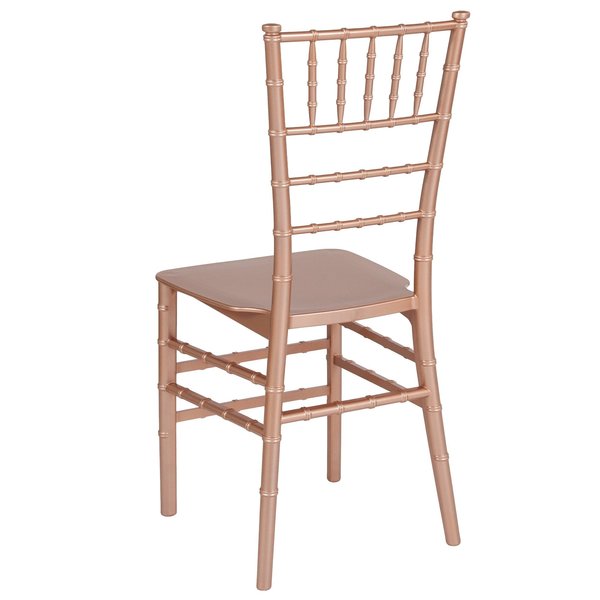 HERCULES Series Rose Gold Resin Stacking Chiavari Chair