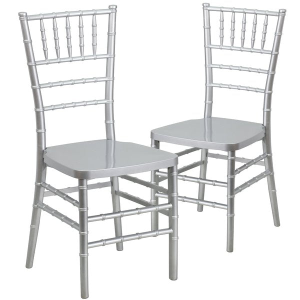 HERCULES PREMIUM Series Silver Resin Stacking Chiavari Chair